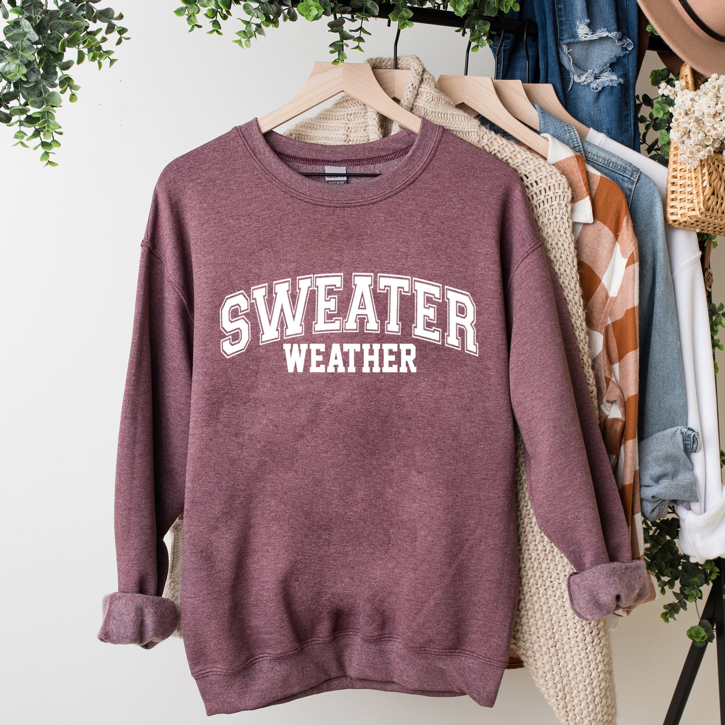 Sweater Weather Distressed | Sweatshirt