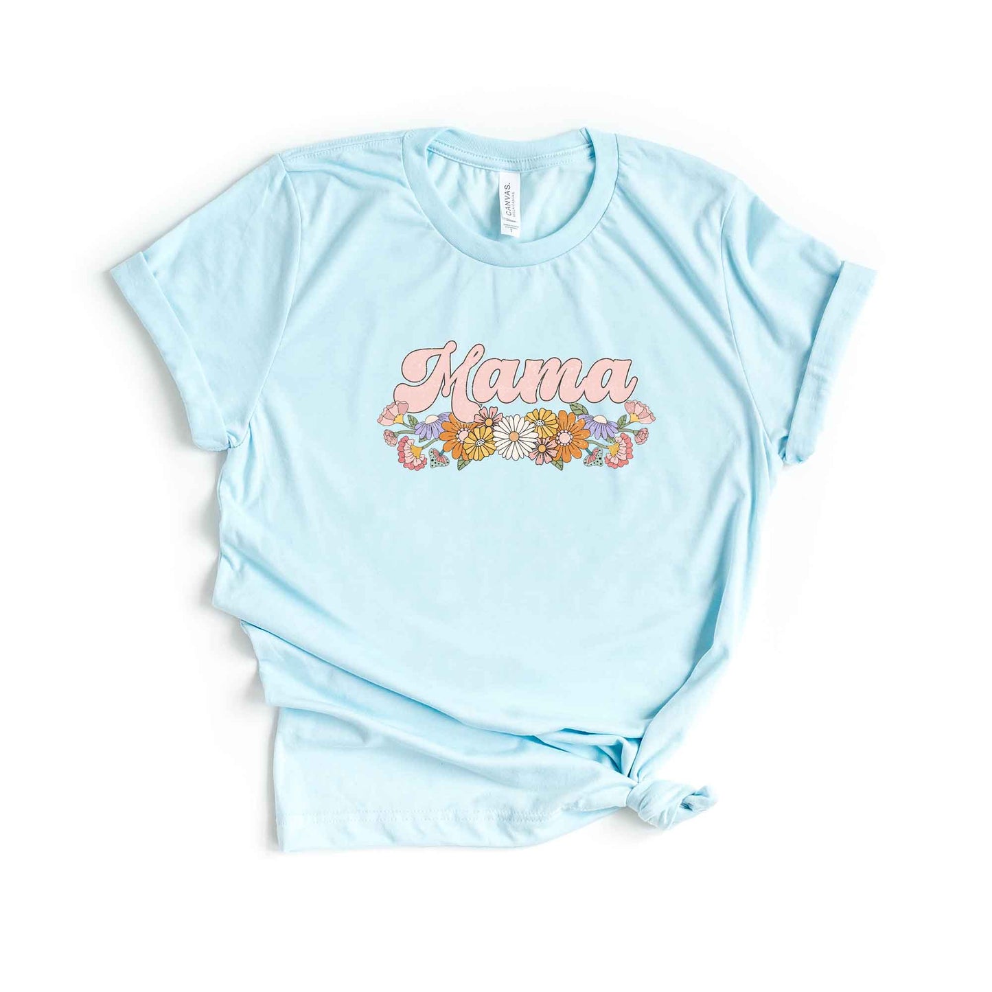 Mama Flowers Grunge | Short Sleeve Graphic Tee