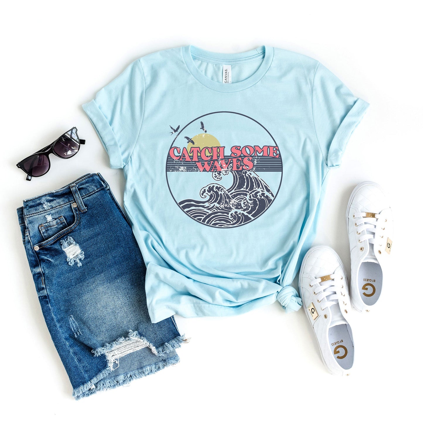 Clearance Catch Some Waves | Short Sleeve Graphic Tee