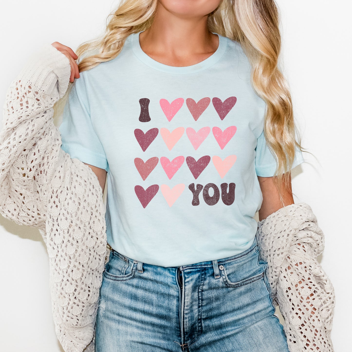 I Heart You Distressed | Short Sleeve Crew Neck