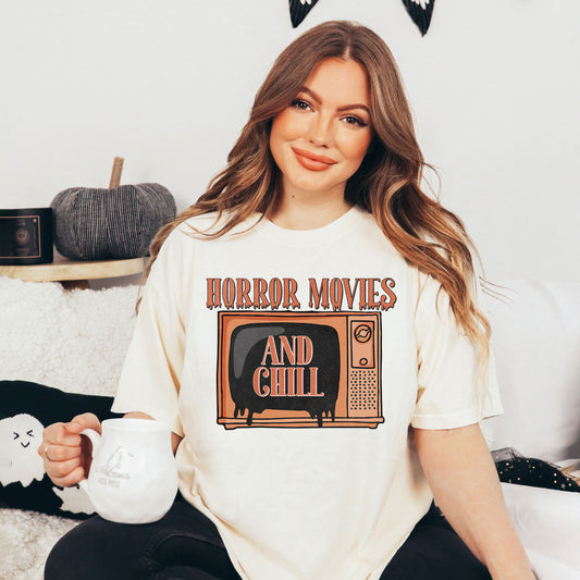 Horror Movies and Chill TV | Garment Dyed Tee