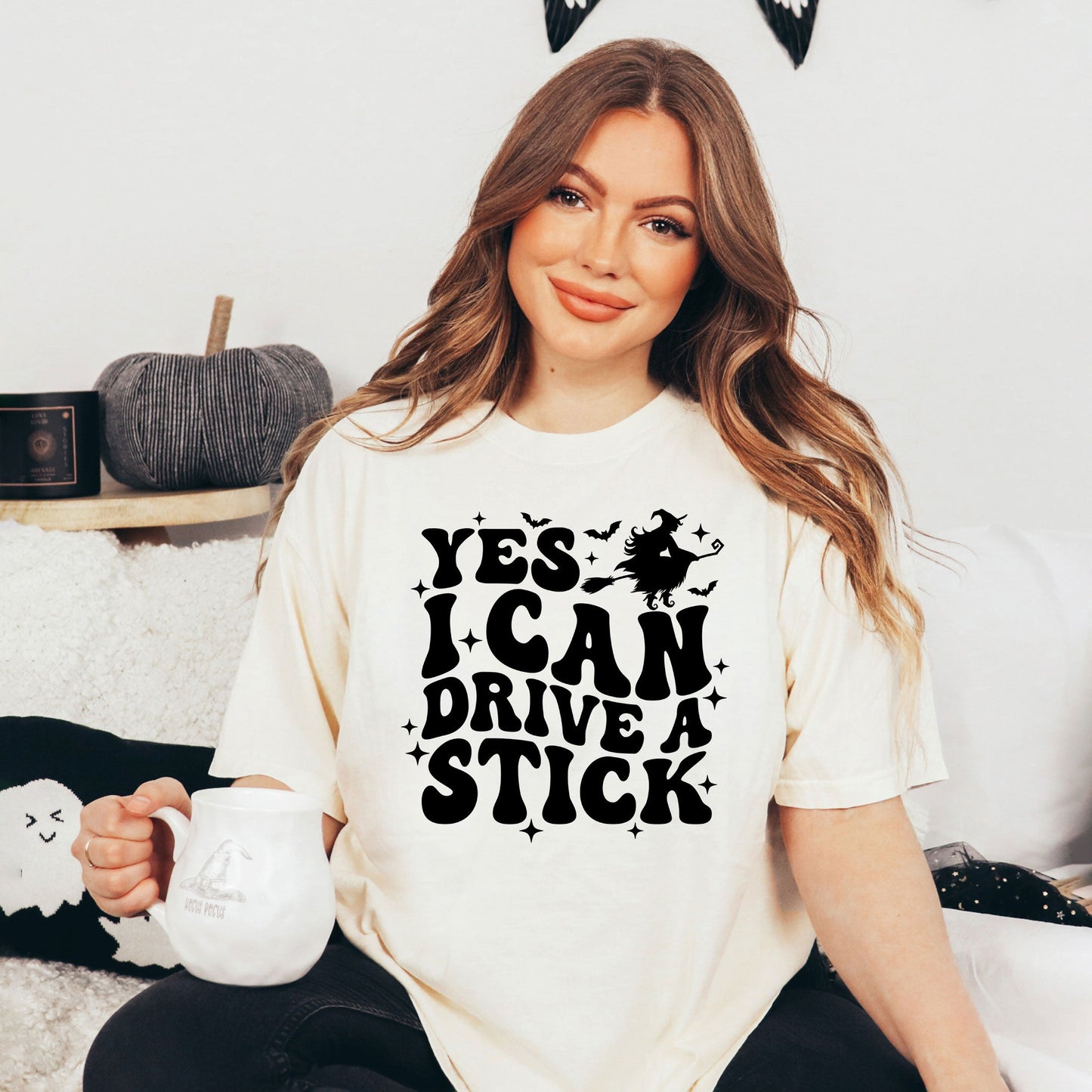 Clearance Yes I Can Drive A Stick | Garment Dyed Tee