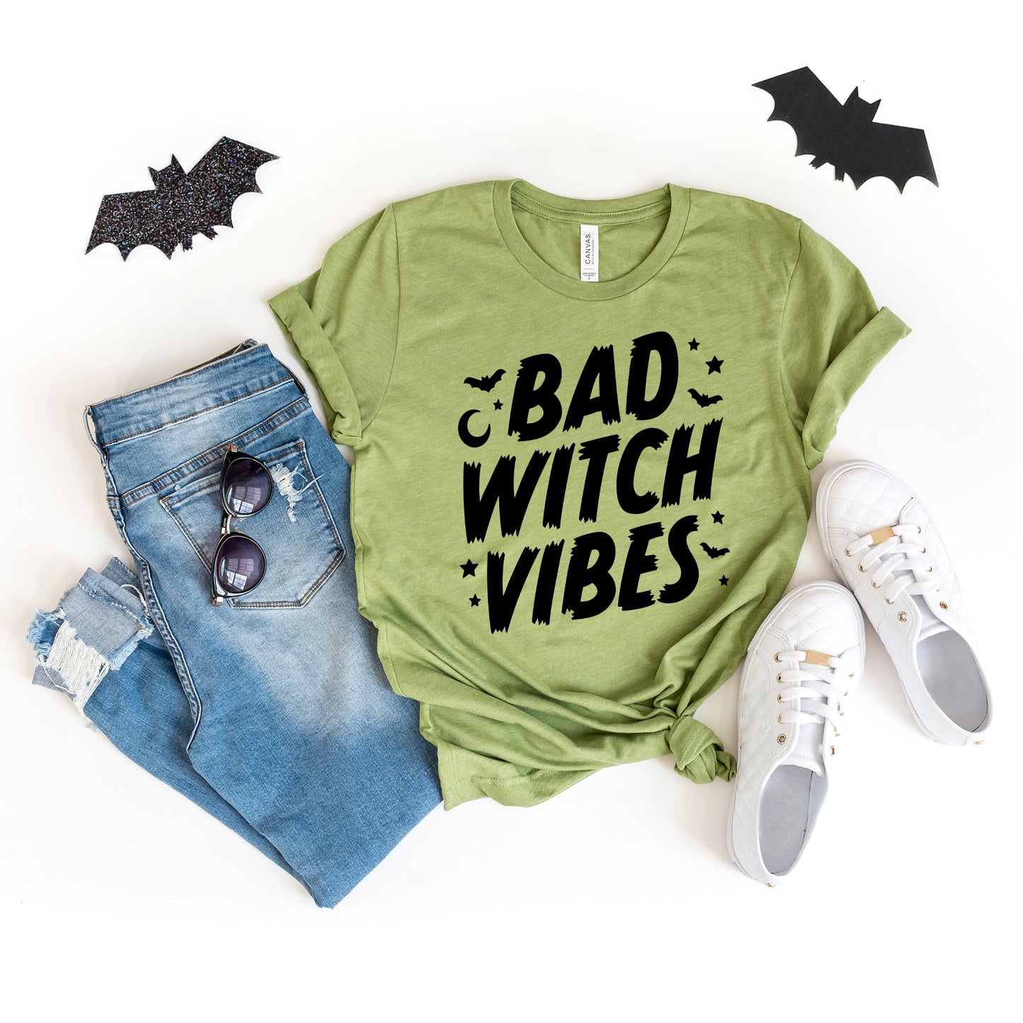 Bad Witches Vibes Moon | Short Sleeve Crew Neck