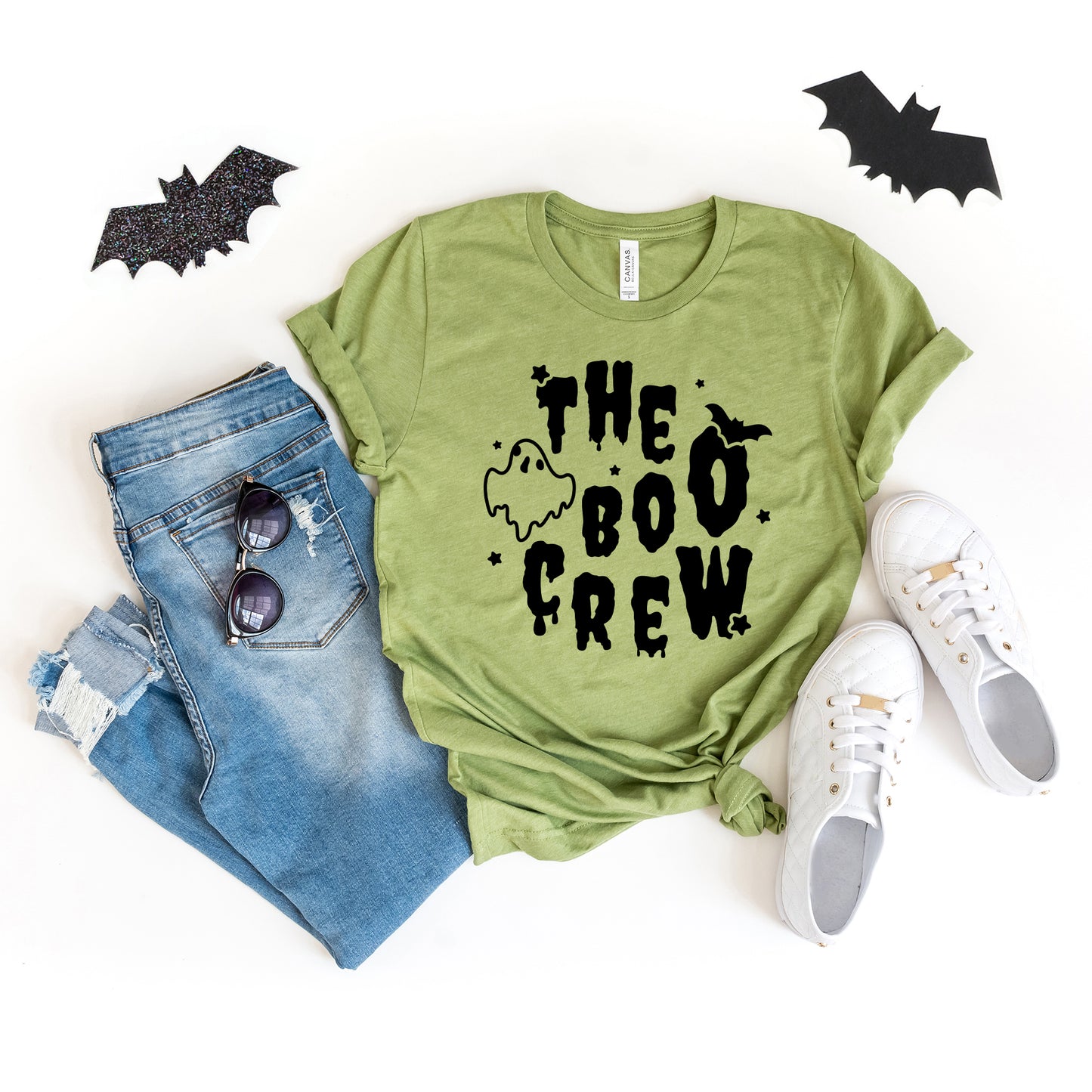 The Boo Crew Bat and Ghost | Short Sleeve Crew Neck