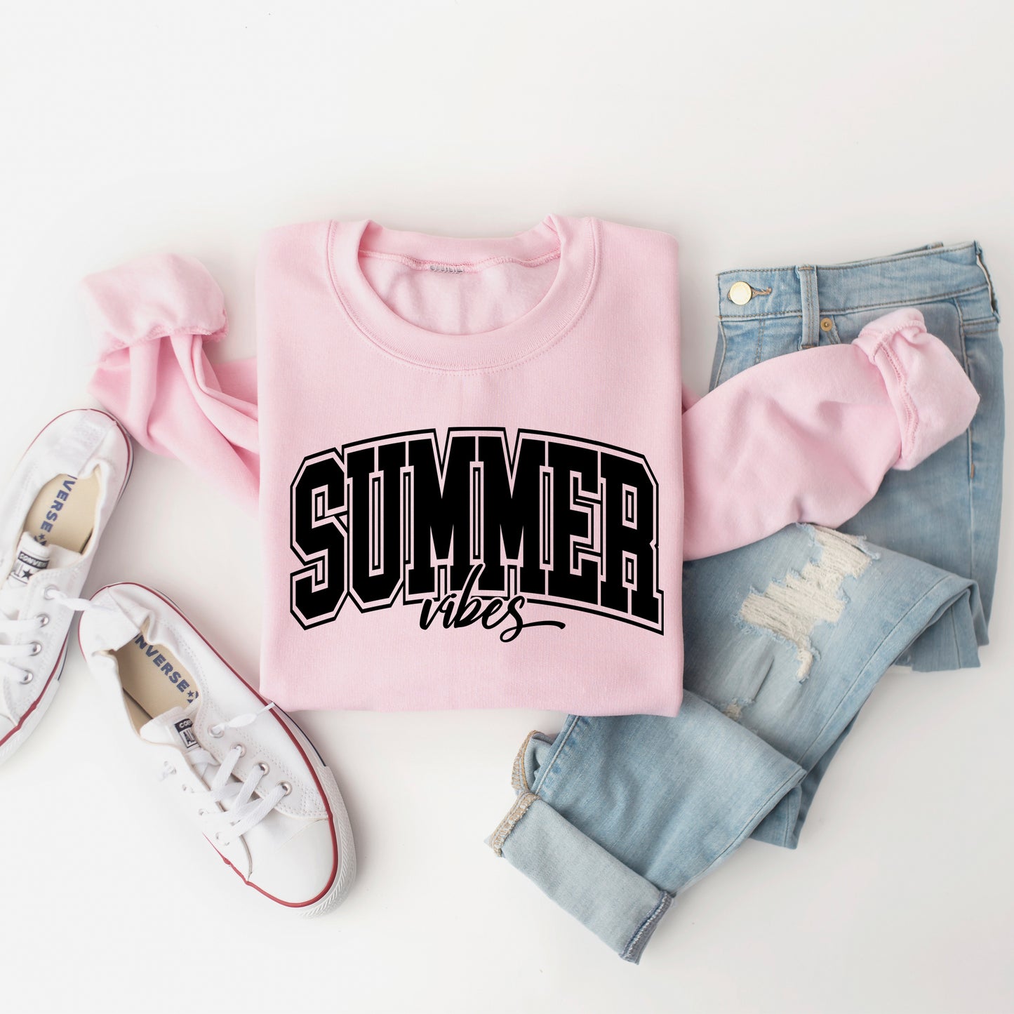 Varsity Summer Vibes Cursive | Sweatshirt