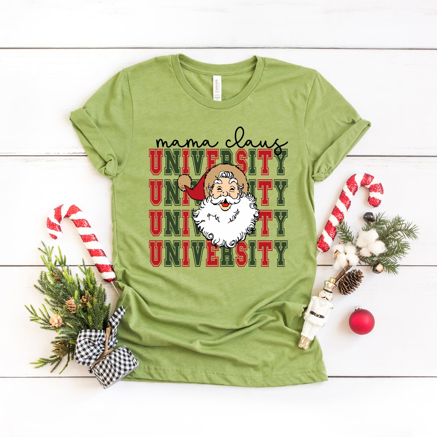 Mama Claus University Santa | Short Sleeve Crew Neck