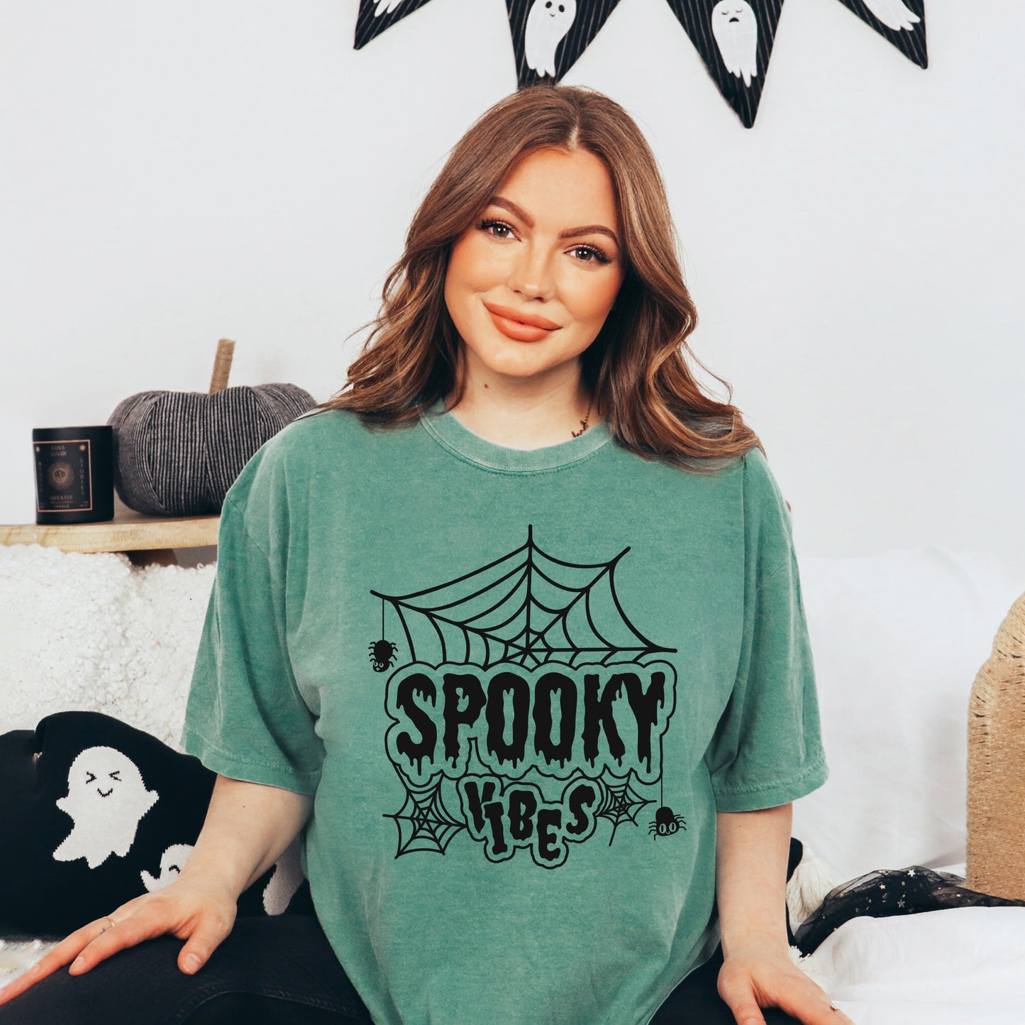 Spooky Vibes Web | Garment Dyed Tee