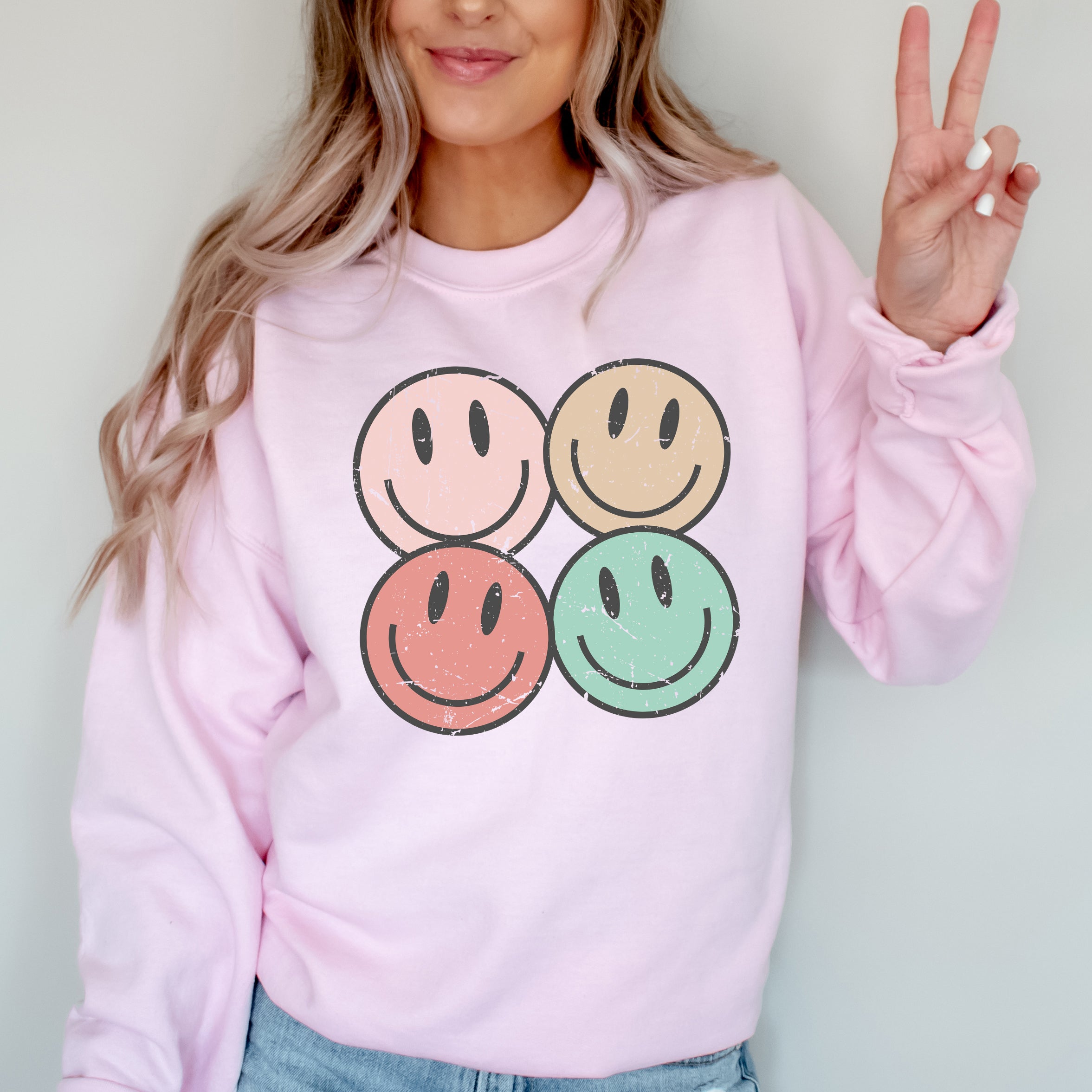 Smiley Face Grunge | Sweatshirt
