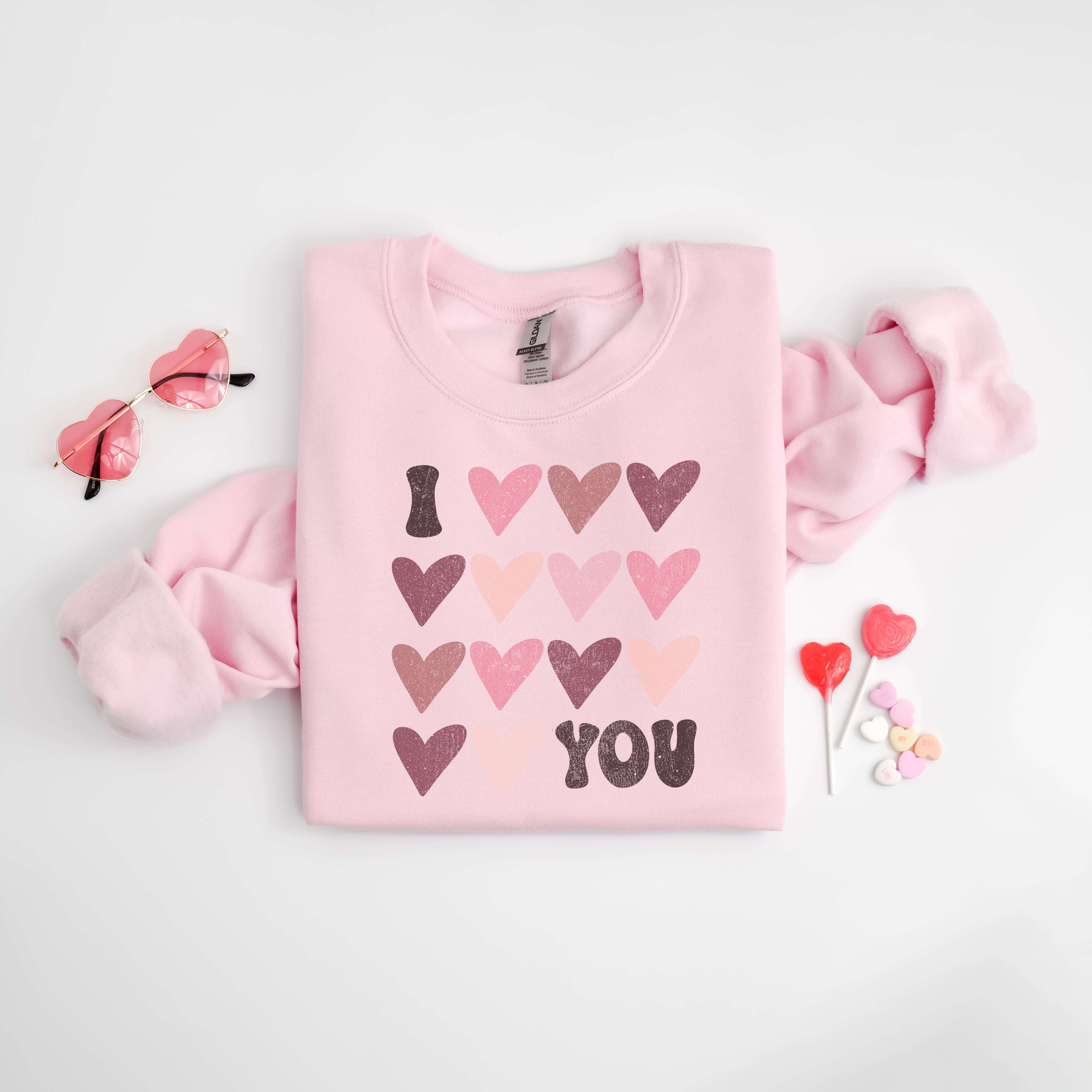 I Heart You Distressed | Sweatshirt