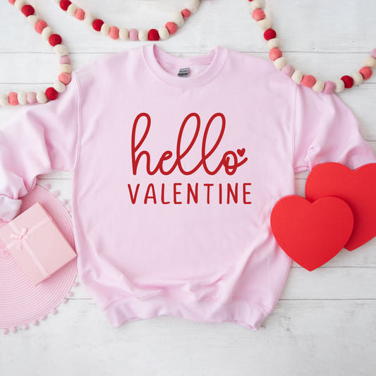 Hello Valentine Cursive | Sweatshirt