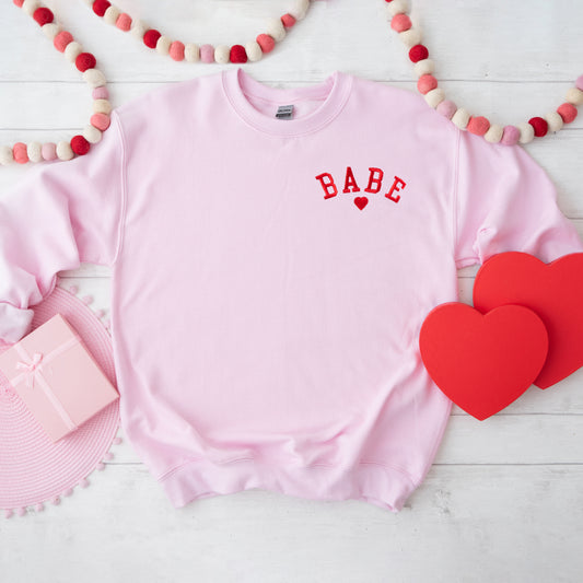 Embroidered Babe Heart | Sweatshirt