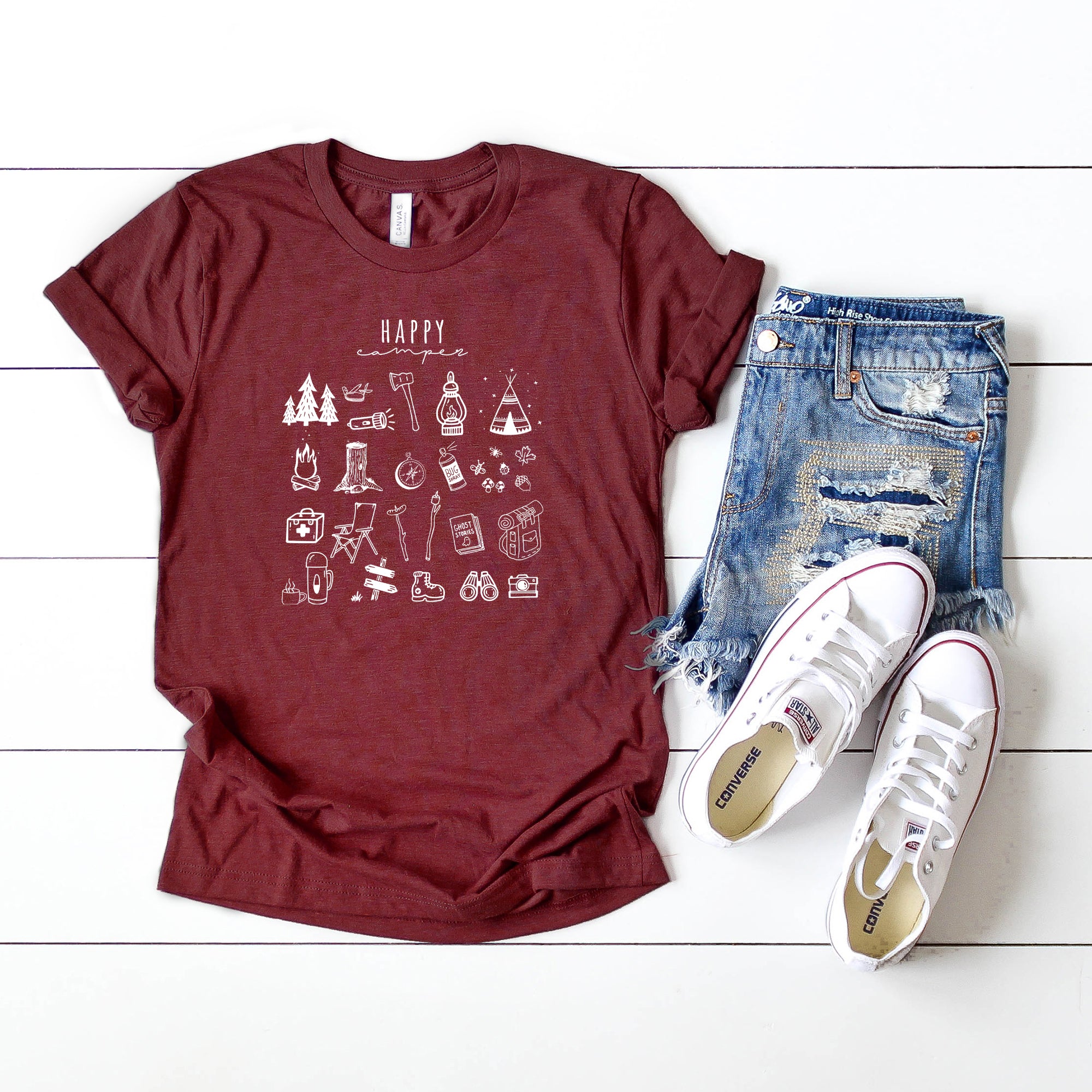 Happy Camper Collage | Short Sleeve Graphic Tee