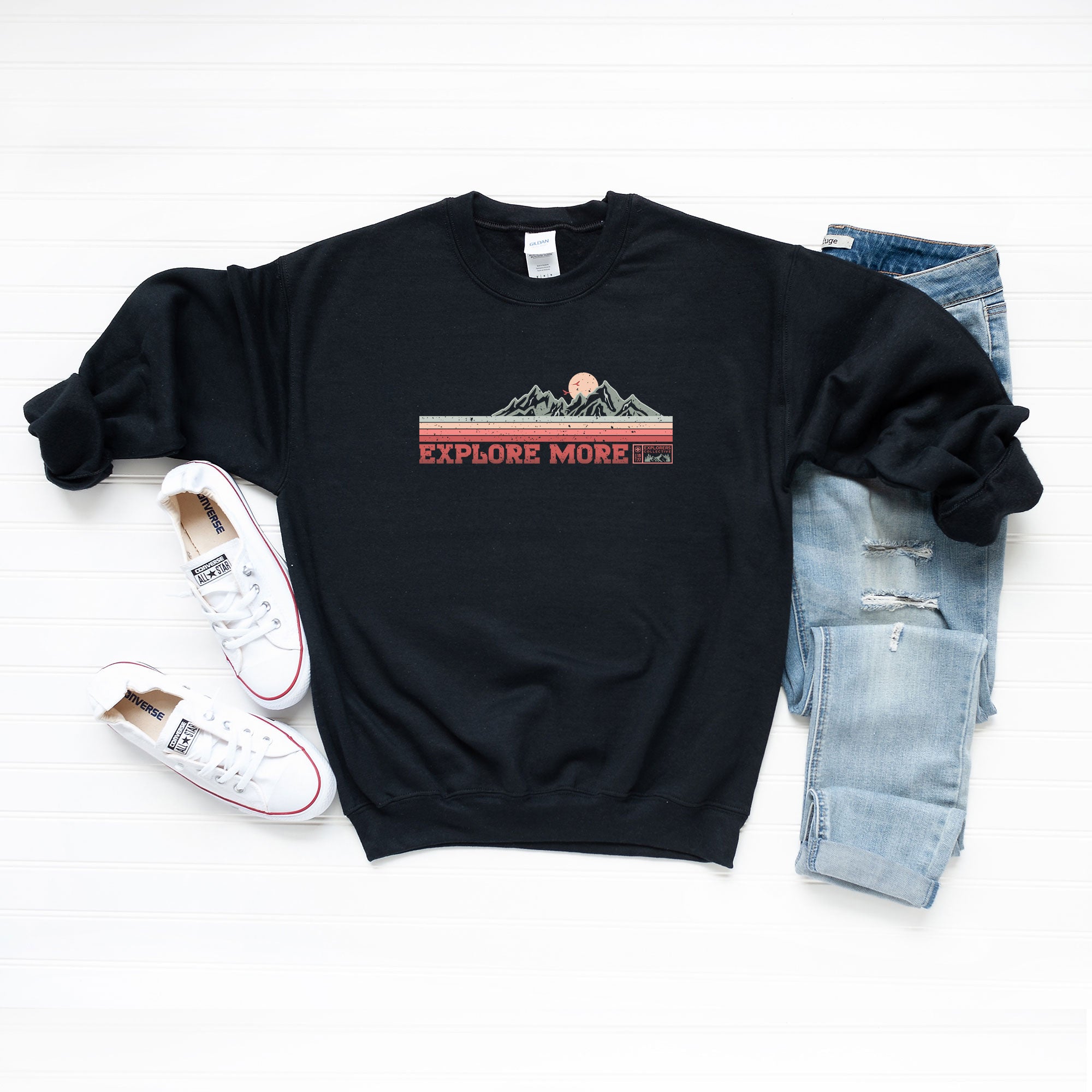 Explore More Mountains Retro | Sweatshirt