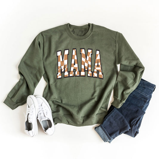 Varsity Checkered Mama | Sweatshirt