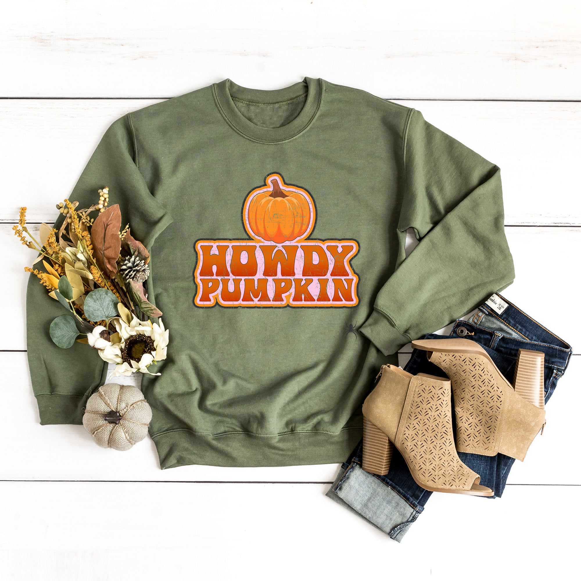 Howdy Pumpkin Stacked | Sweatshirt