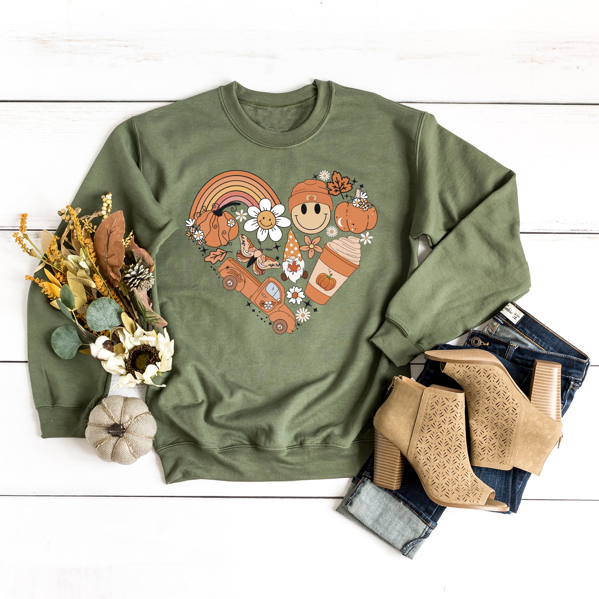Fall Collage Heart | Sweatshirt