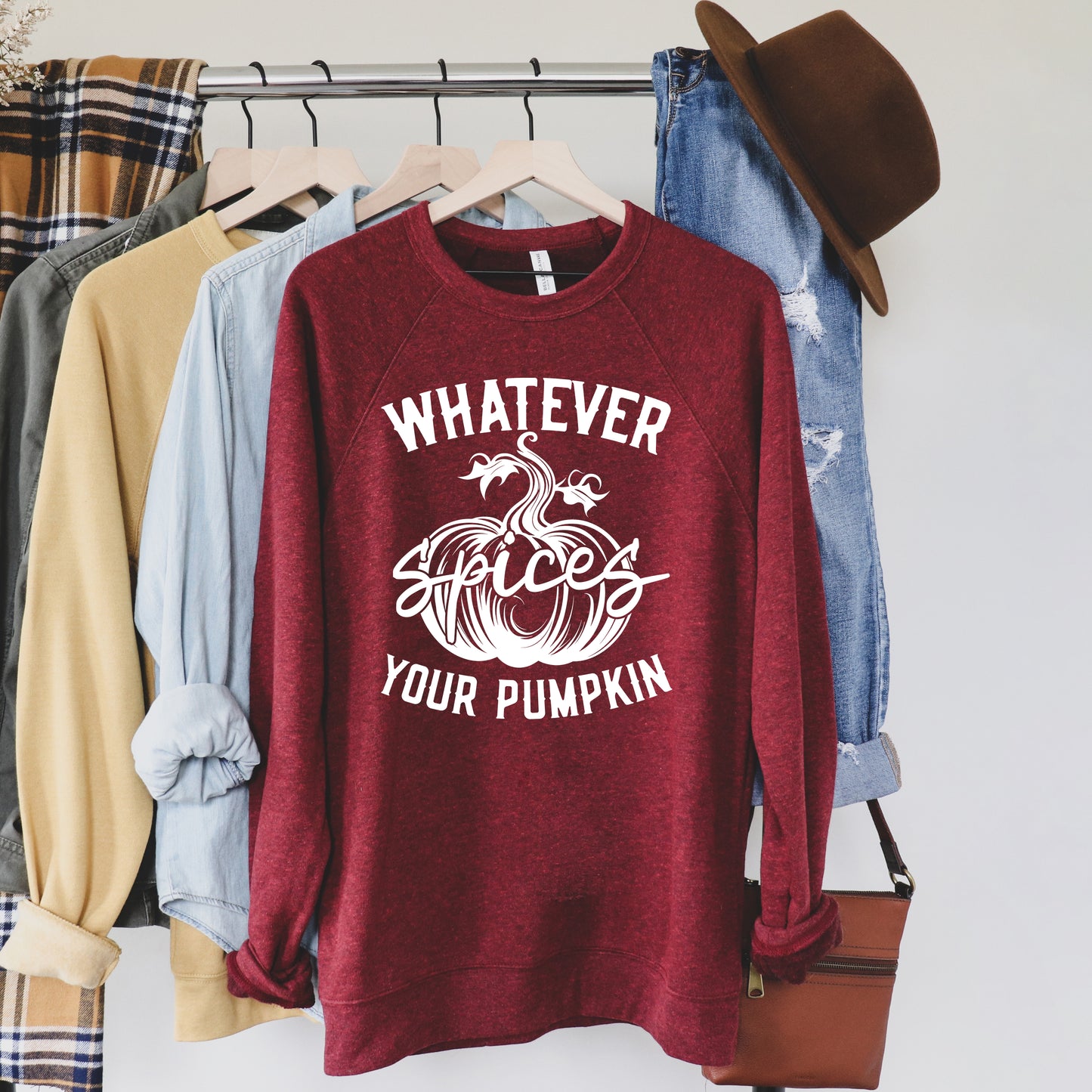 Retro Whatever Spices Your Pumpkin | Bella Canvas Sweatshirt