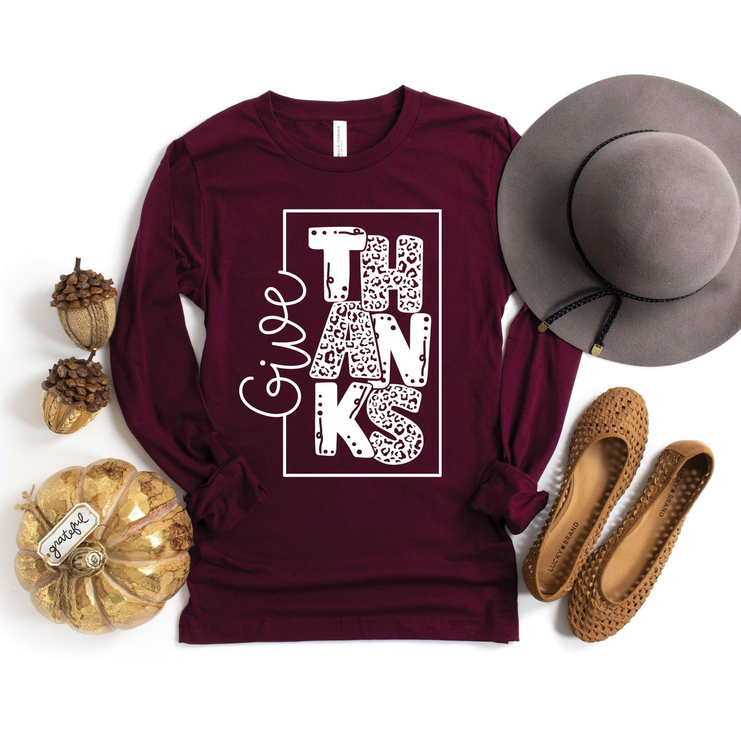 Give Thanks Square | Long Sleeve Crew Neck