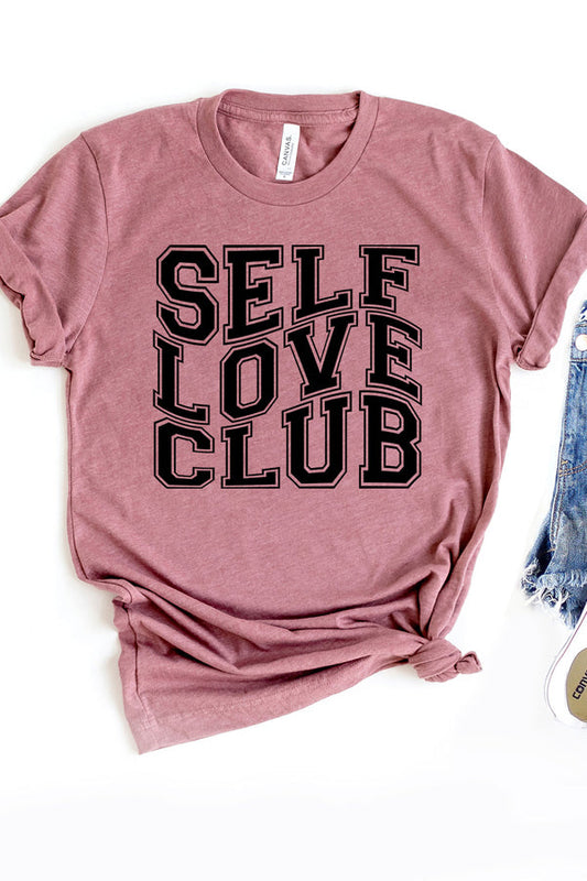 Clearance Self Love Club Block | Short Sleeve Graphic Tee