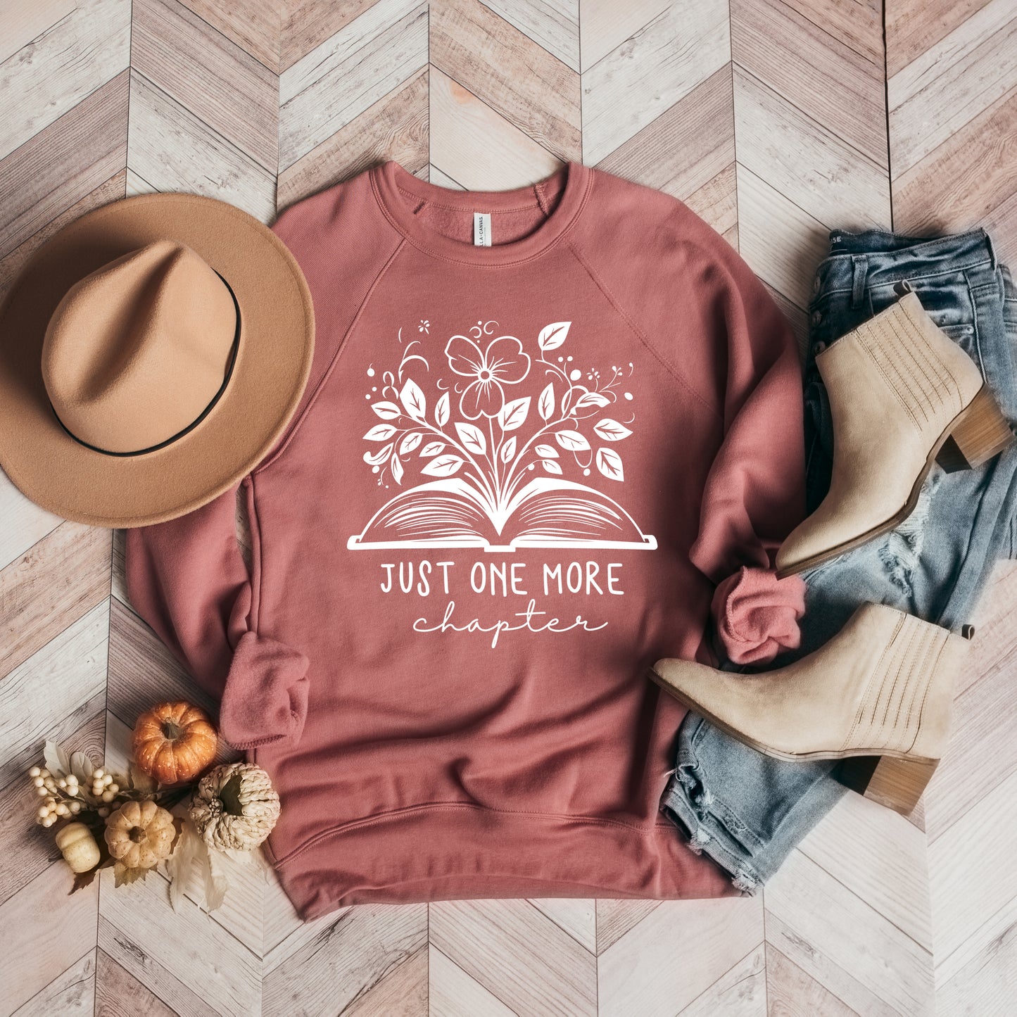 Just One More Chapter Floral | Bella Canvas Sweatshirt