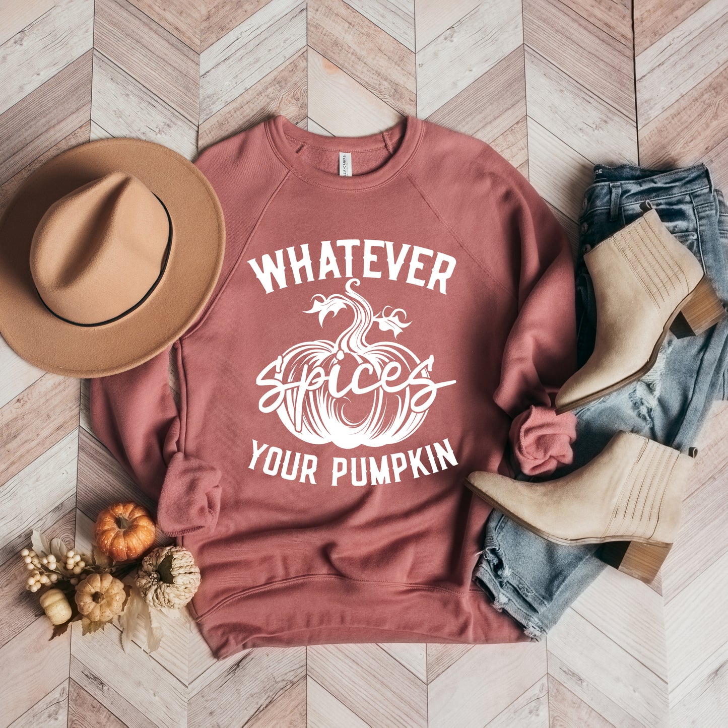 Retro Whatever Spices Your Pumpkin | Bella Canvas Sweatshirt