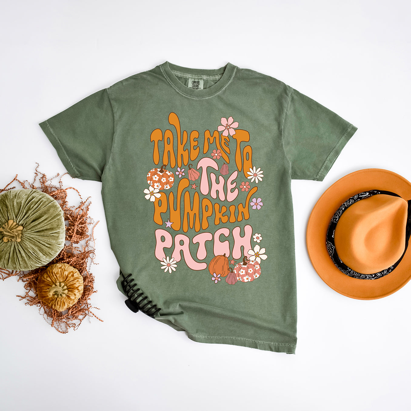 Take Me To The Pumpkin Patch Flowers | Garment Dyed Tee