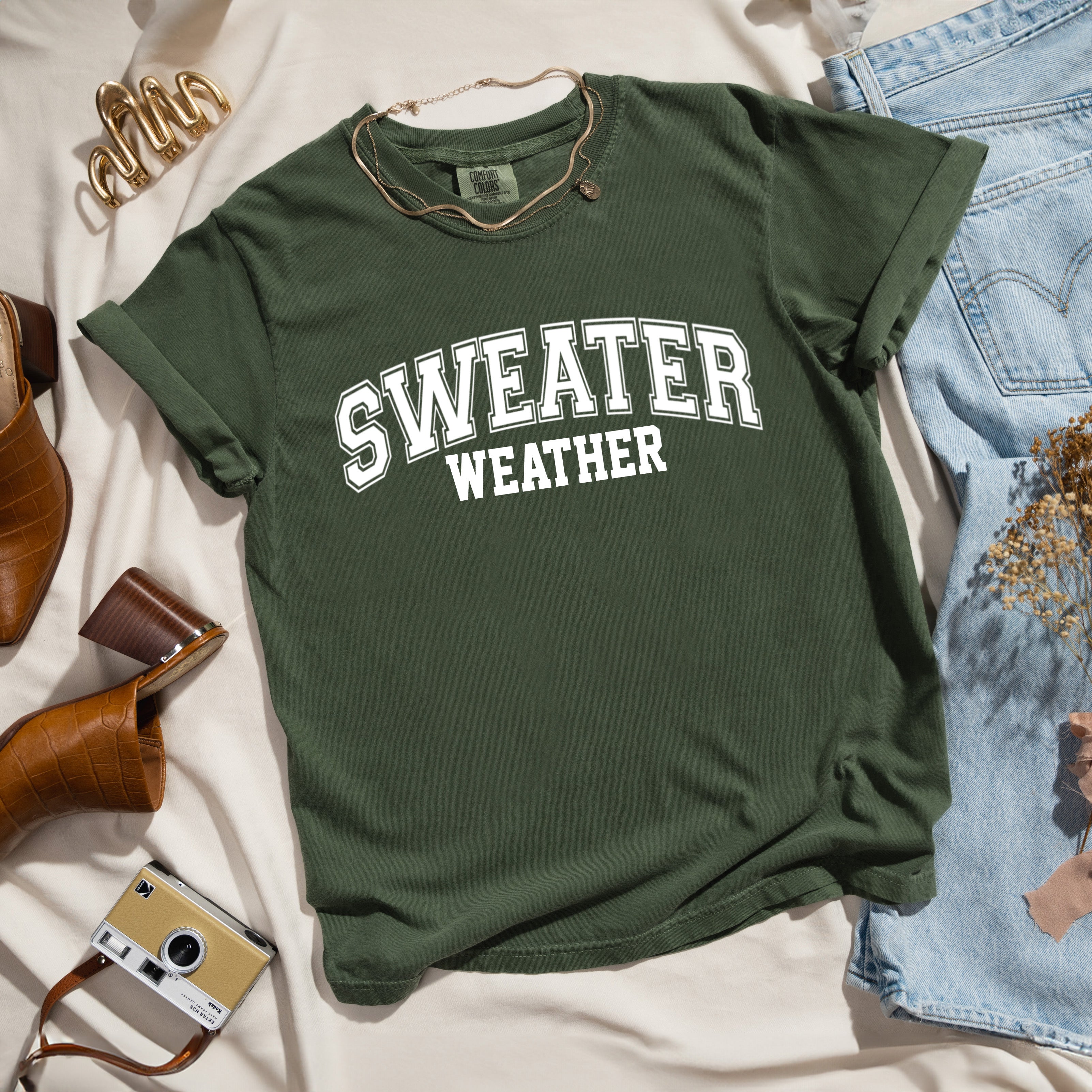 Sweater Weather Distressed | Garment Dyed Tee