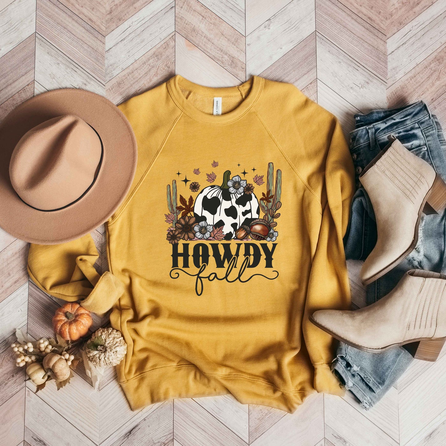 Howdy Fall Pumpkin | Bella Canvas Sweatshirt