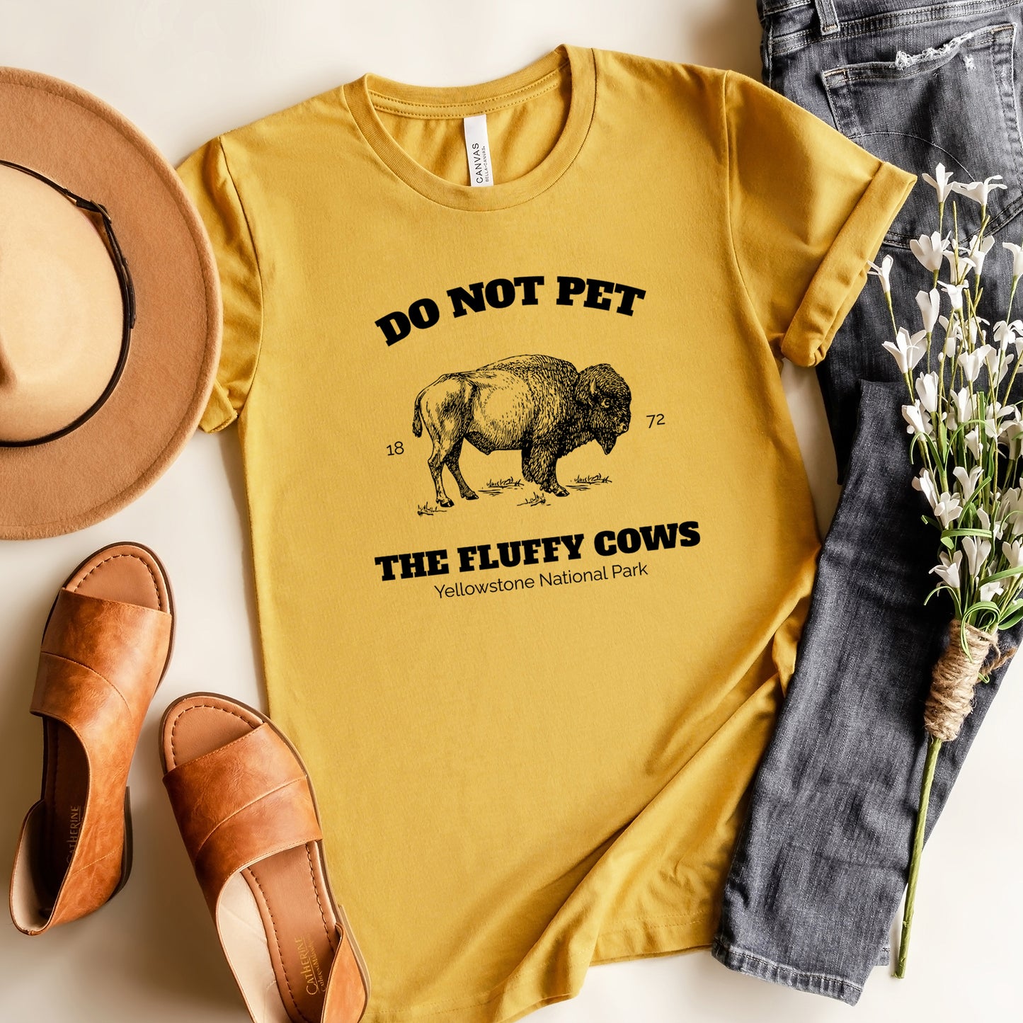 Yellowstone Fluffy Cows | Short Sleeve Crewneck