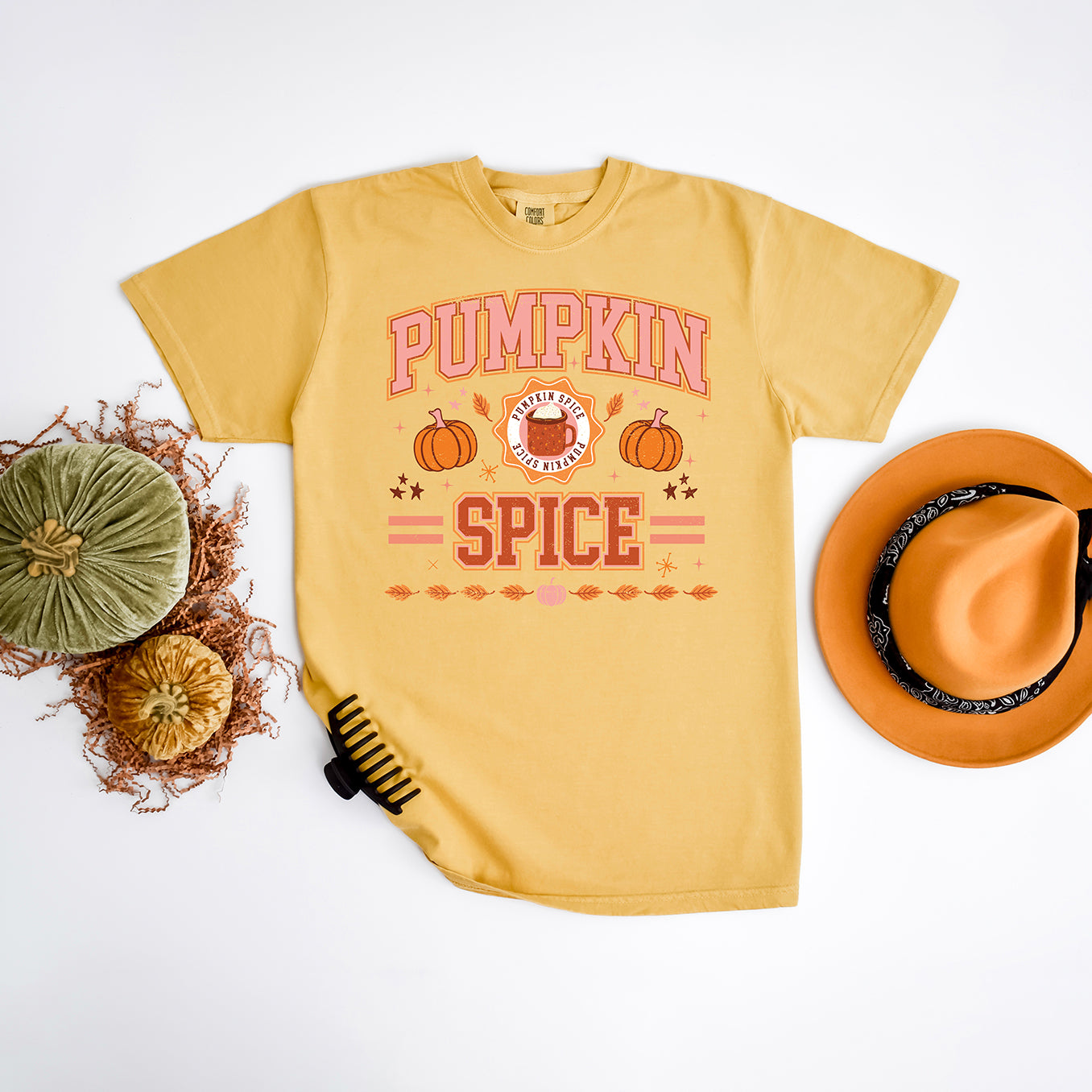 Pumpkin Spice Stripes | Garment Dyed Tee
