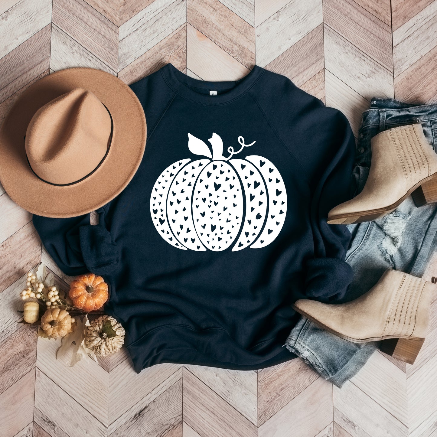 Heart Pumpkin | Bella Canvas Sweatshirt