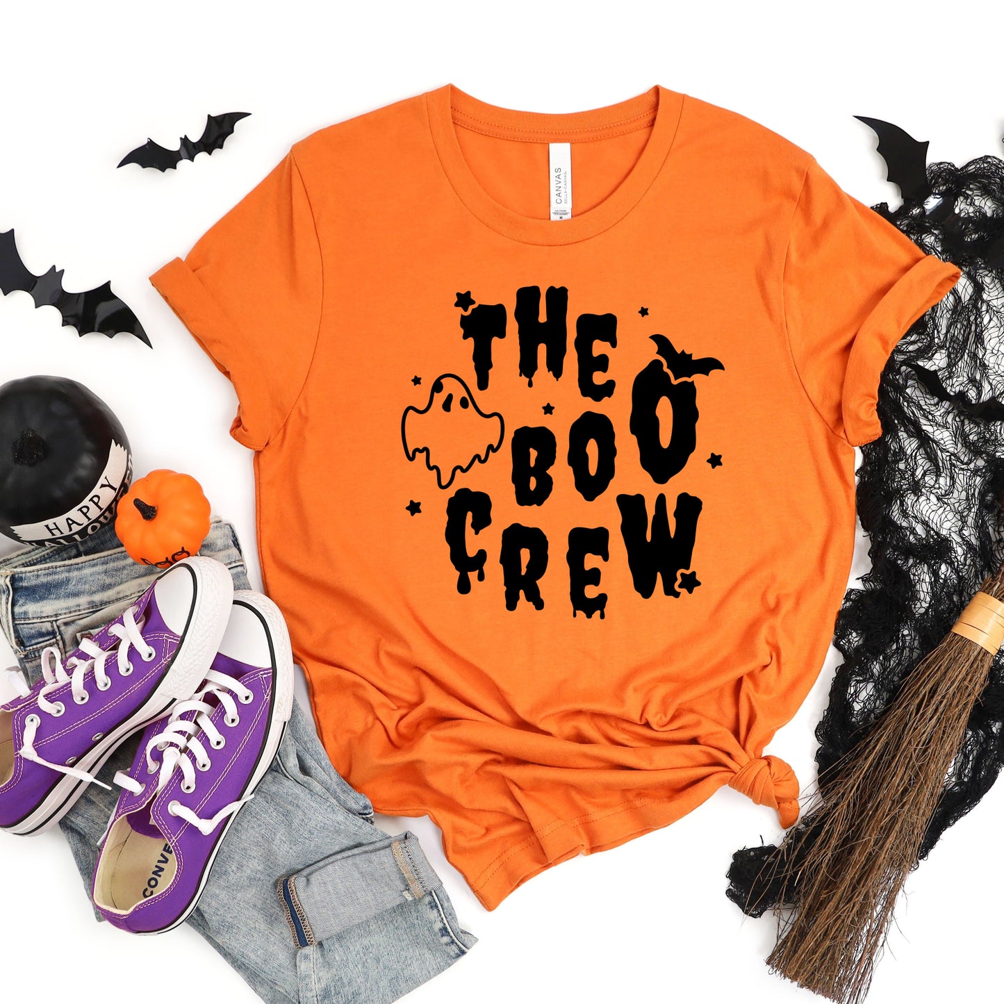 The Boo Crew Bat and Ghost | Short Sleeve Crew Neck