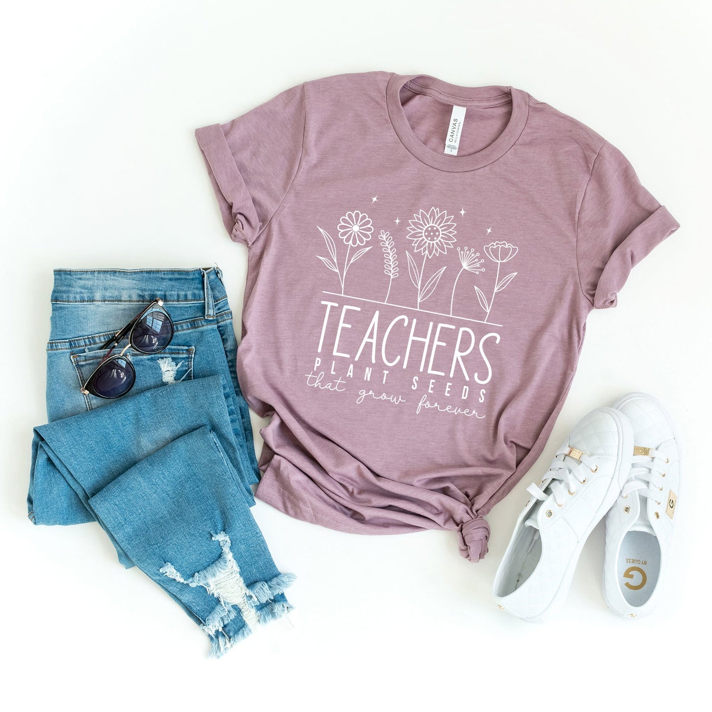 Clearance Teachers Plant Seeds That Grow Forever | Short Sleeve Graphic Tee