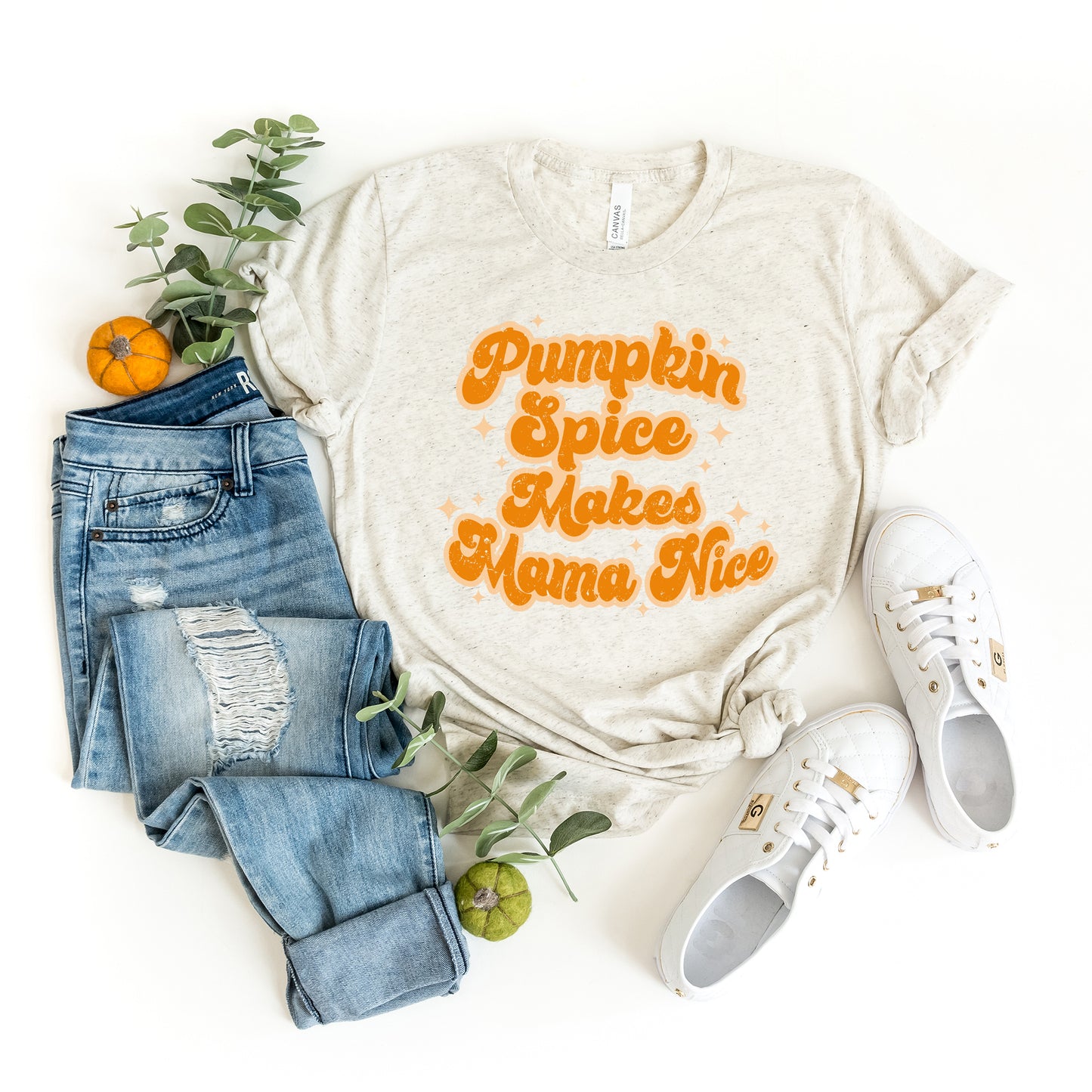 Pumpkin Spice Makes Mama Nice | Short Sleeve Crew Neck