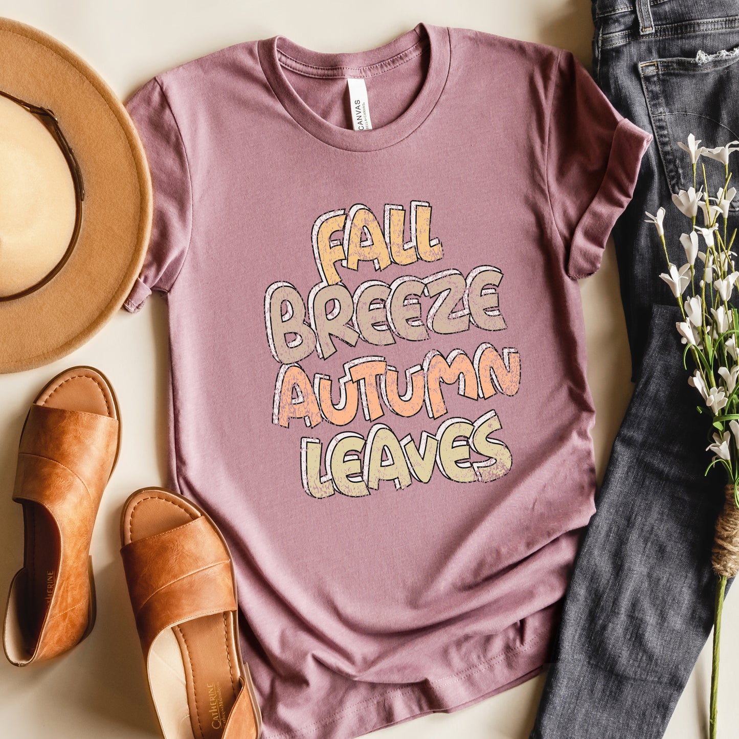 Fall Breeze Autumn Leaves | Short Sleeve Crewneck