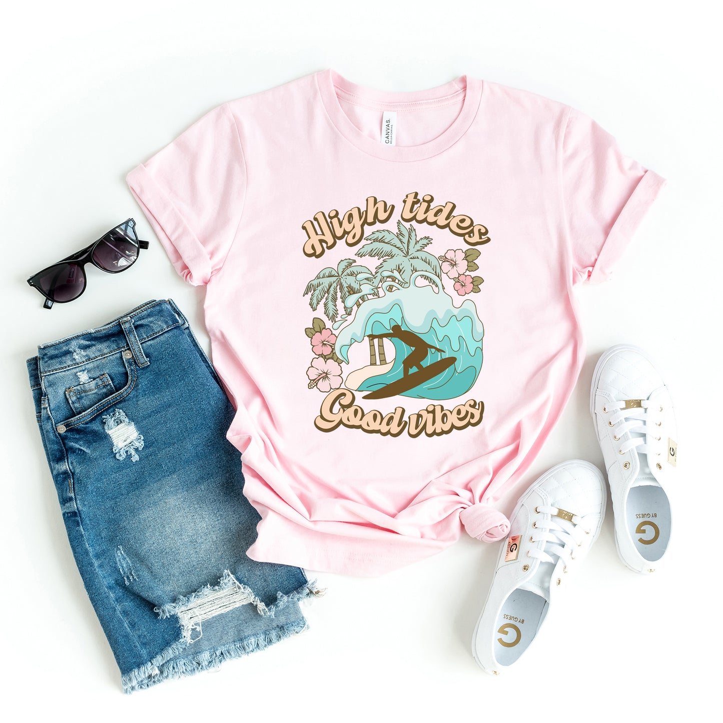 High Tides and Good Vibes Wave | Short Sleeve Crew Neck