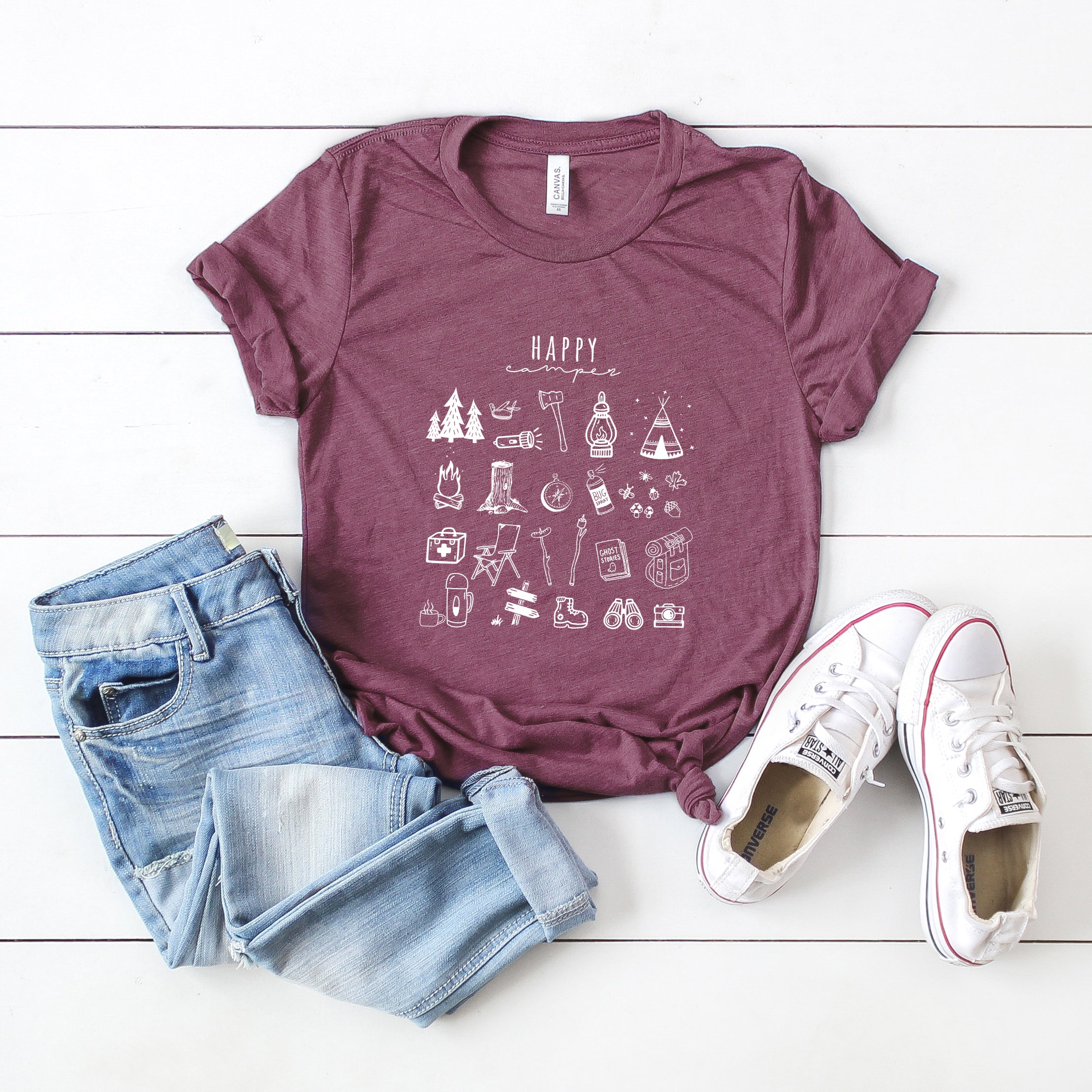 Happy Camper Collage | Short Sleeve Graphic Tee
