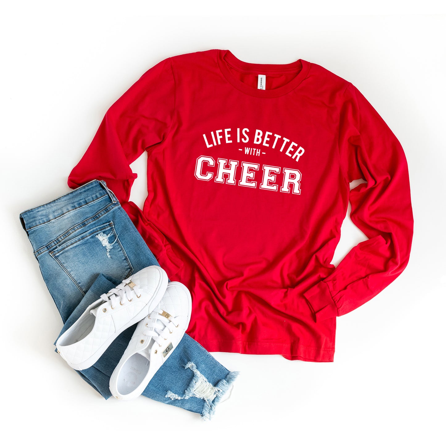 Life is Better With Cheer | Long Sleeve Graphic Tee