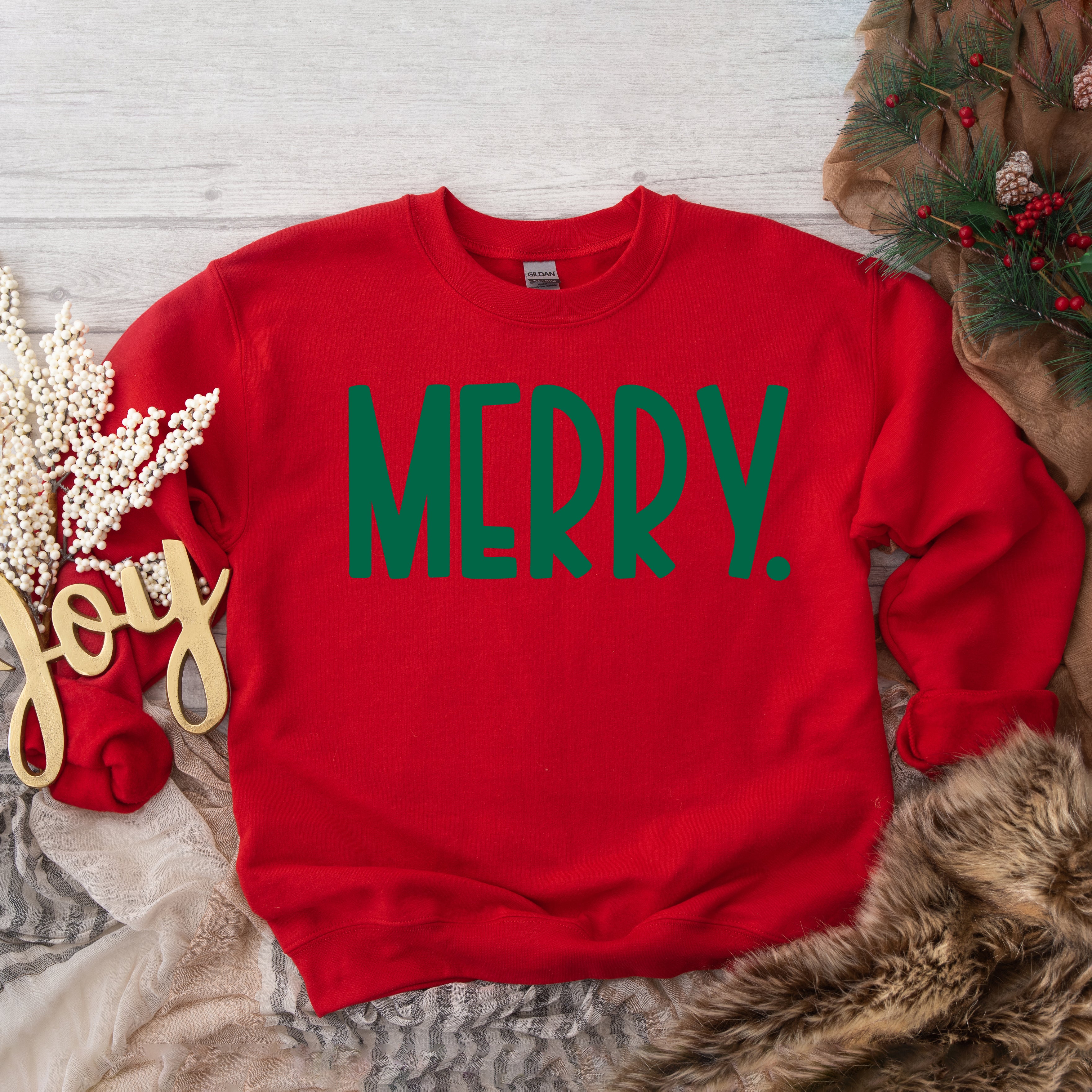 Merry Bold Word |Sweatshirt
