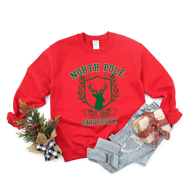 North Pole University Reindeer | Sweatshirt