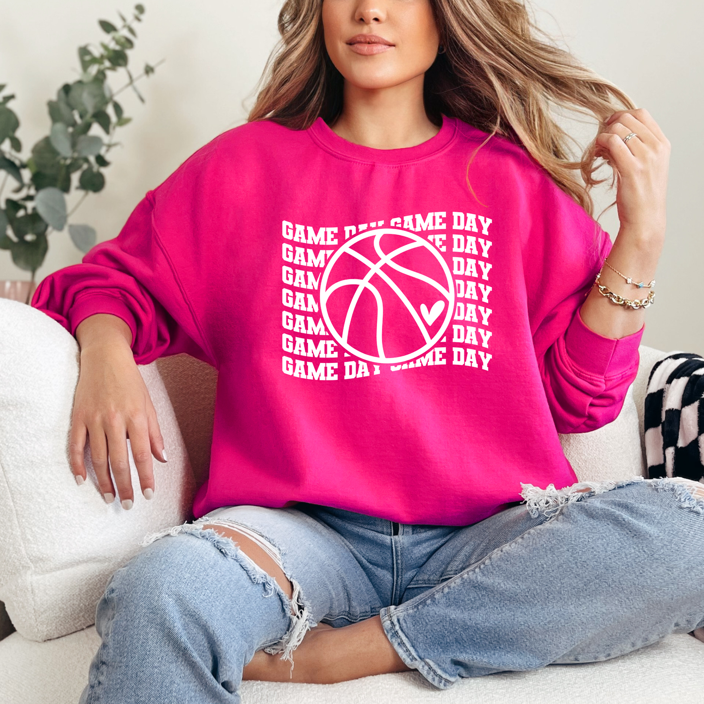 Basketball Game Day Stacked | Sweatshirt