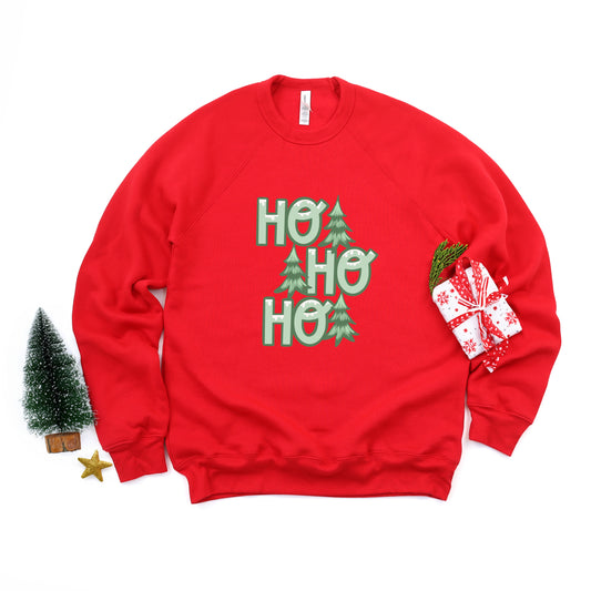 Ho Ho Ho Tree | Bella Canvas Sweatshirt