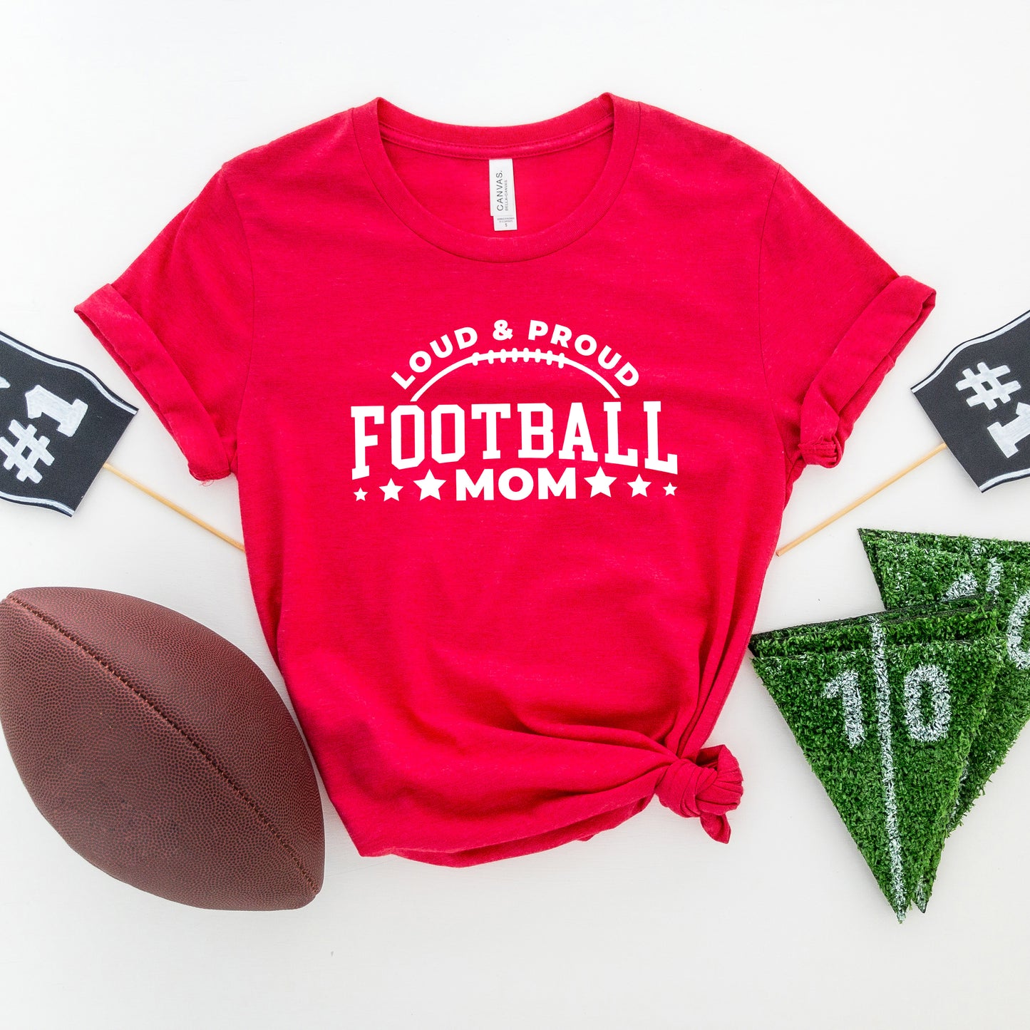 Proud Football Mom | Short Sleeve Graphic Tee