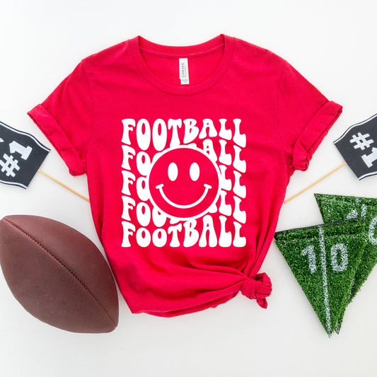 Football Smiley Face | Short Sleeve Graphic Tee