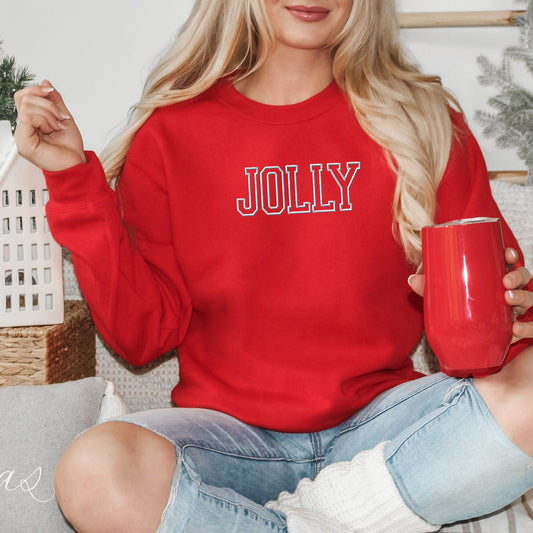 Clearance Embroidered Jolly | Sweatshirt