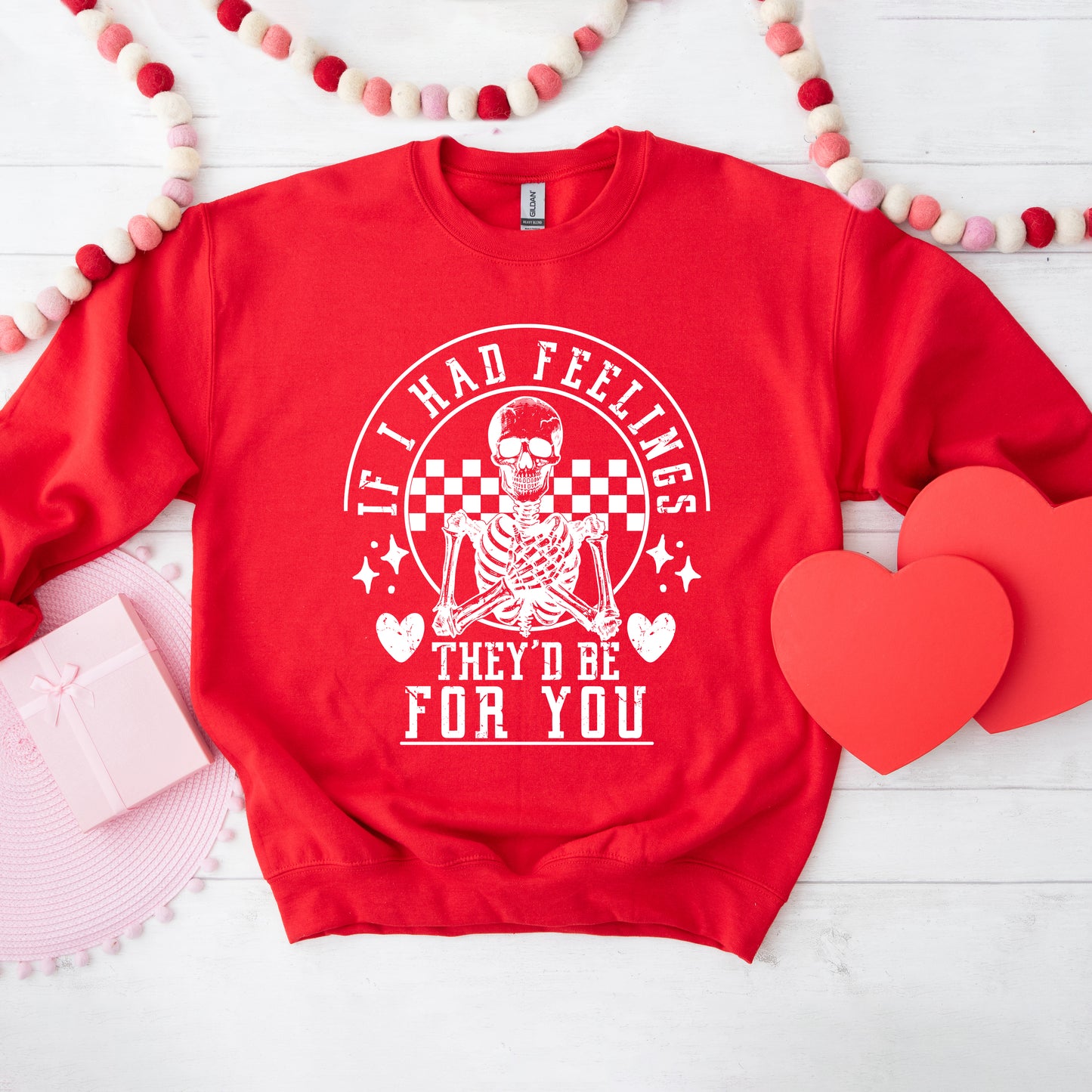 Valentine Feelings Skeleton | Sweatshirt