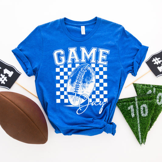 Retro Football Game Day |Short Sleeve Crew Neck