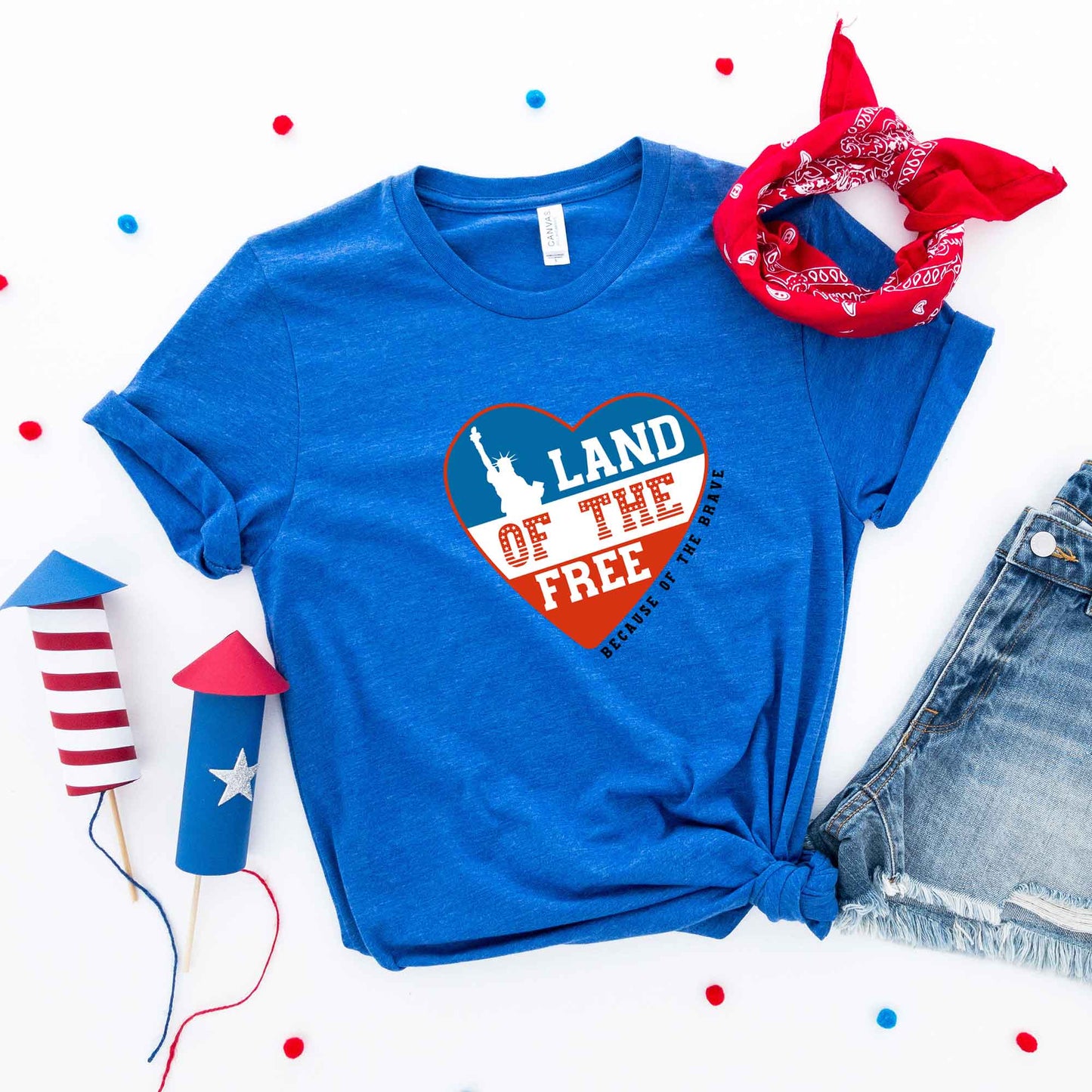 Land Of The Free Heart | Short Sleeve Graphic Tee