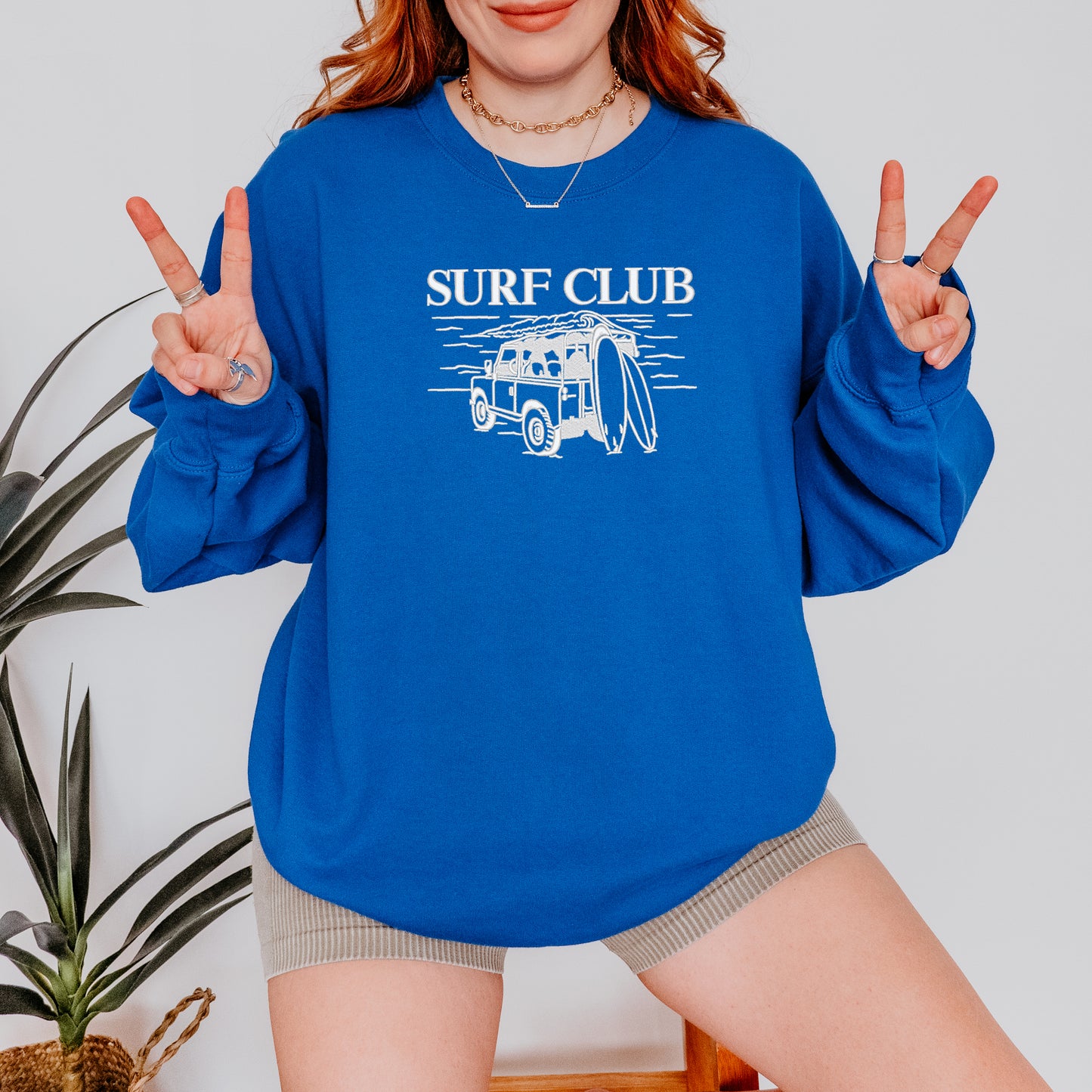 Embroidered Surf Club Jeep | Sweatshirt
