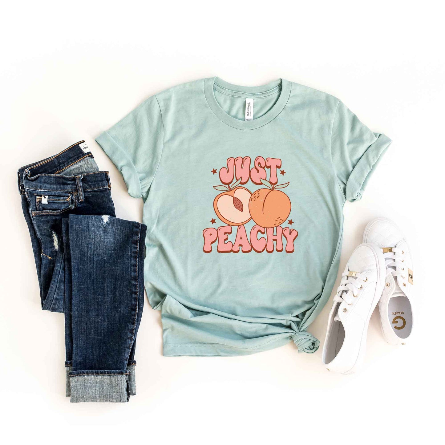 Just Peachy Colorful Peach | Short Sleeve Graphic Tee